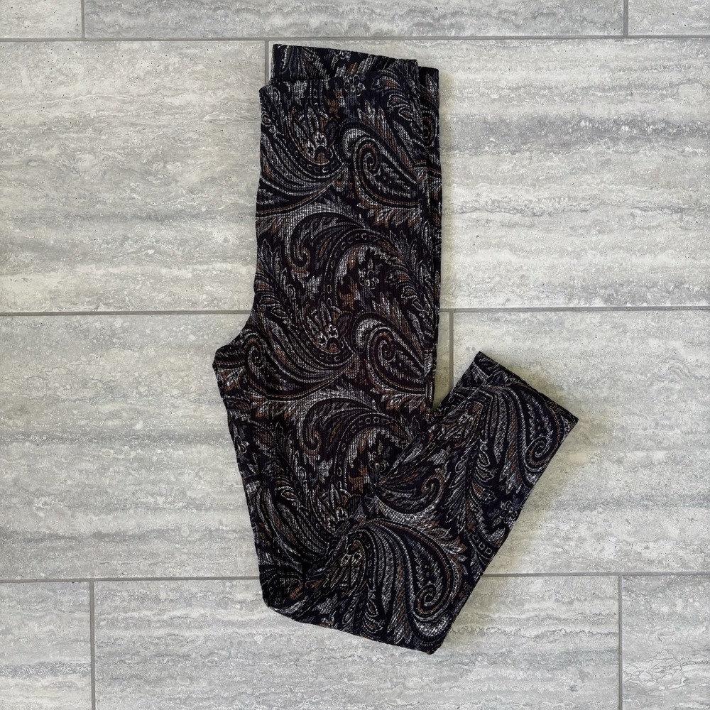 Joseph Ribkoff Pants 12 Paisley Dark Coquette Whimsigoth Vtg Aesthetic Texture